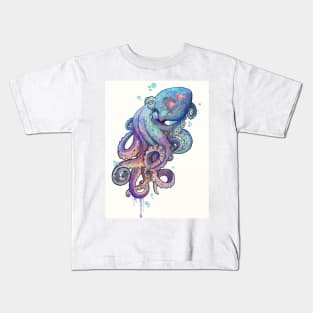 Octopus rainbow Kids T-Shirt